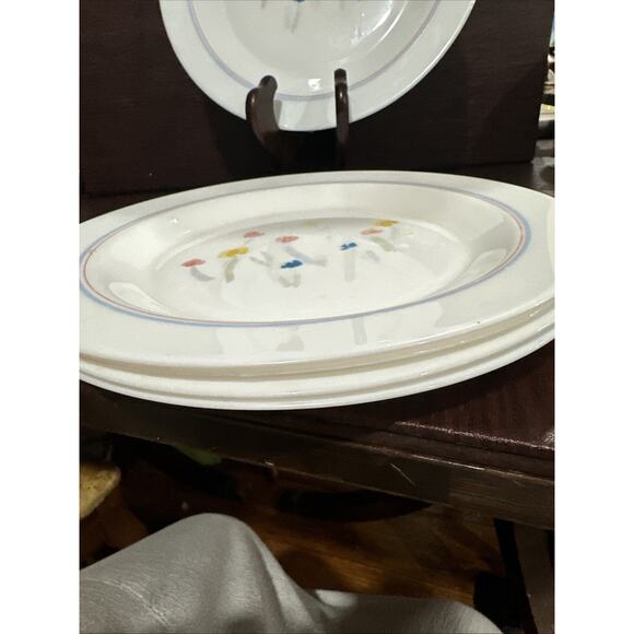 Vintage ARCOPAL Plate Glass Dinner Plates France Set of 5 (564) - Picture 3 of 6